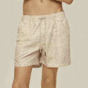 OAS Cream Golconda Swim Shorts NWT Mens Medium